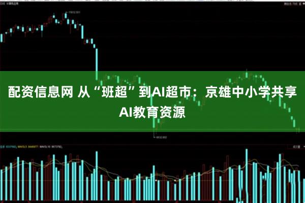 配资信息网 从“班超”到AI超市:京雄中小学共享AI教育资源